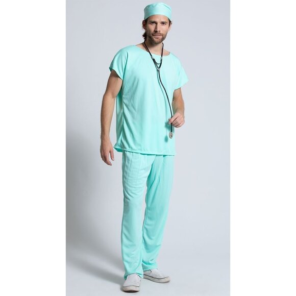 NEW Doctor Scrubs Costume Mens SZ XL Halloween Role Play Theatre - Picture 1 of 2